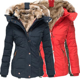 Women'Women's Worm Cotton Coasts Outwear Long-Sleeve Zipper Winter Coat